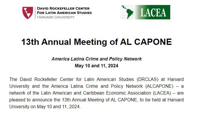 Tomorrow is the deadline to send your papers to the 2024 AL CAPONE Workshop at Harvard!@HarvardDRCLAS @voxlacea Submissions: alcaponeconference@gmail.com