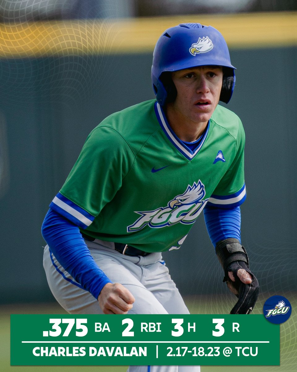 FGCU_Baseball's tweet photo. Hitting leadoff as a freshman hasn't bothered @DavalanCharles so far #WingsUp 
📸- @HarwoodPhoto_ https://t.co/0M88MJDIJN