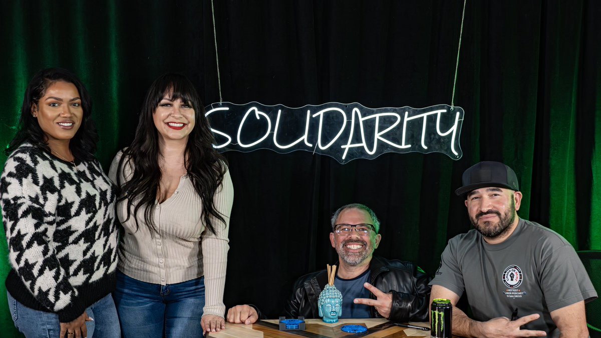 OrganizingMnstr's tweet photo. New episode dropping soon. Here we interviewed candidate for Board of Supervisors in Riverside @_gracietorres. We talked policy, unions, and even a little chemistry 😂. @UnionOrBustPod @yourunionbro #Solidarity https://t.co/jWXAwE13Su