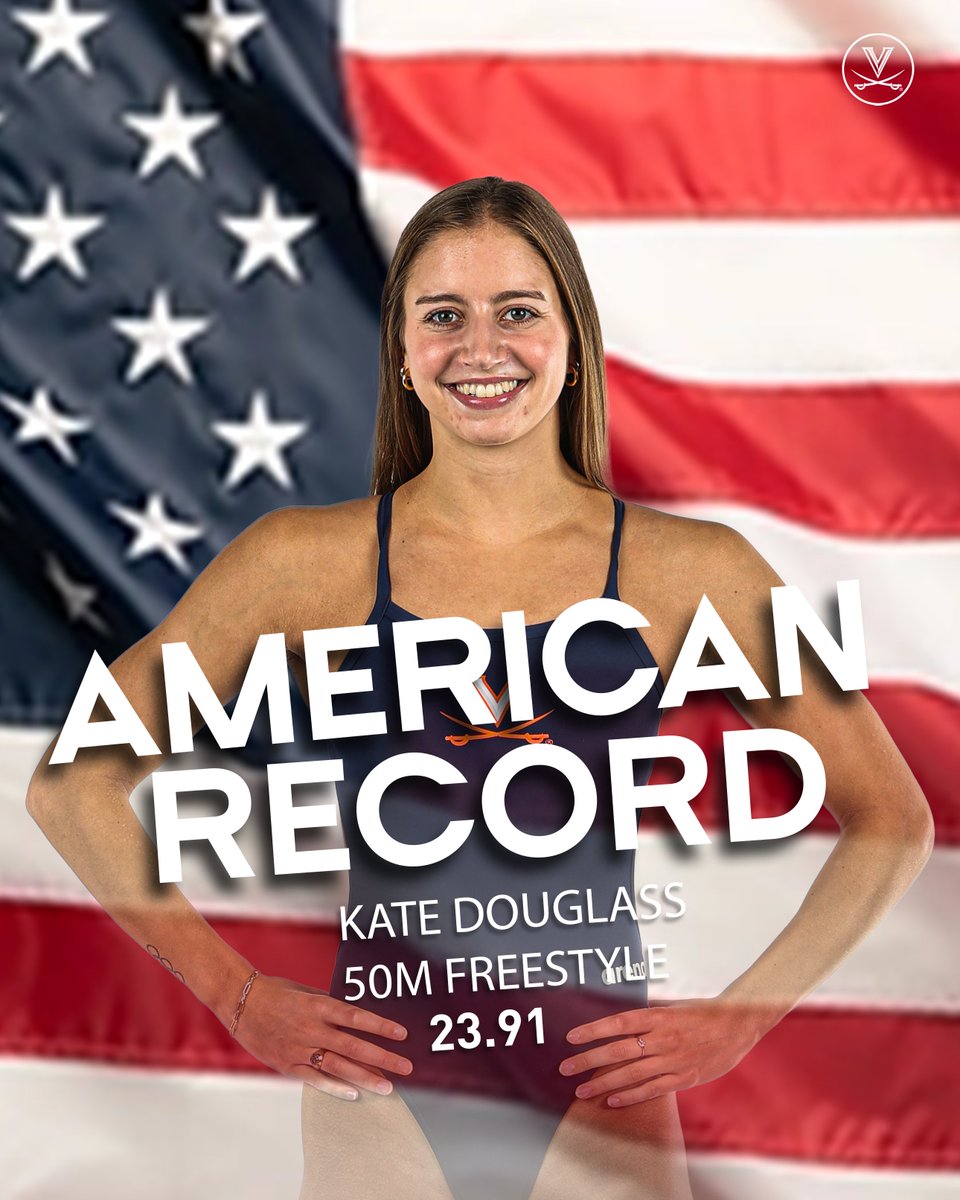 UVASwimDive's tweet photo. 🇺🇸 𝐀𝐌𝐄𝐑𝐈𝐂𝐀𝐍 𝐑𝐄𝐂𝐎𝐑𝐃 🇺🇸
Kate Douglass sets the AMERICAN RECORD in the 50M Freestyle at the World Championships - 23.91 https://t.co/7ZQyXxgRXf