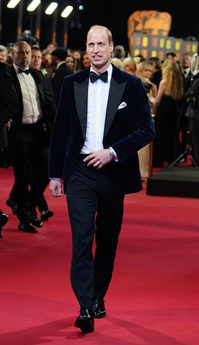 Well hello!

William looking awesome and styling that favourite velvet jacket at tonight’s BAFTAs. Thank God he was born first.

#PrinceWilliamisaKing 
#PrinceWilliam
#ThePrinceofWales
#Firstinline 
#BAFTA2024