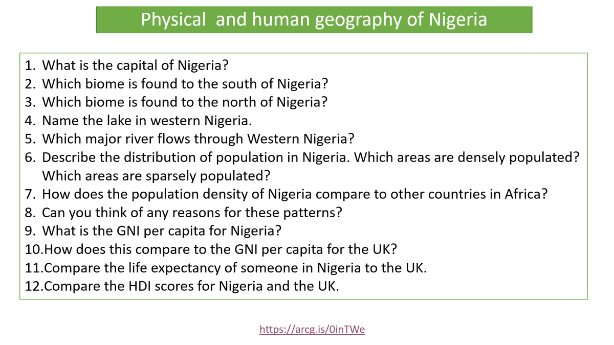 Here is the map arcg.is/18Savf0 have a go for yourself! Nothing complicated ... just add layers and allow your students to explore to answer questions. #GIS #edutwitter #geographyteacher 🌍😃