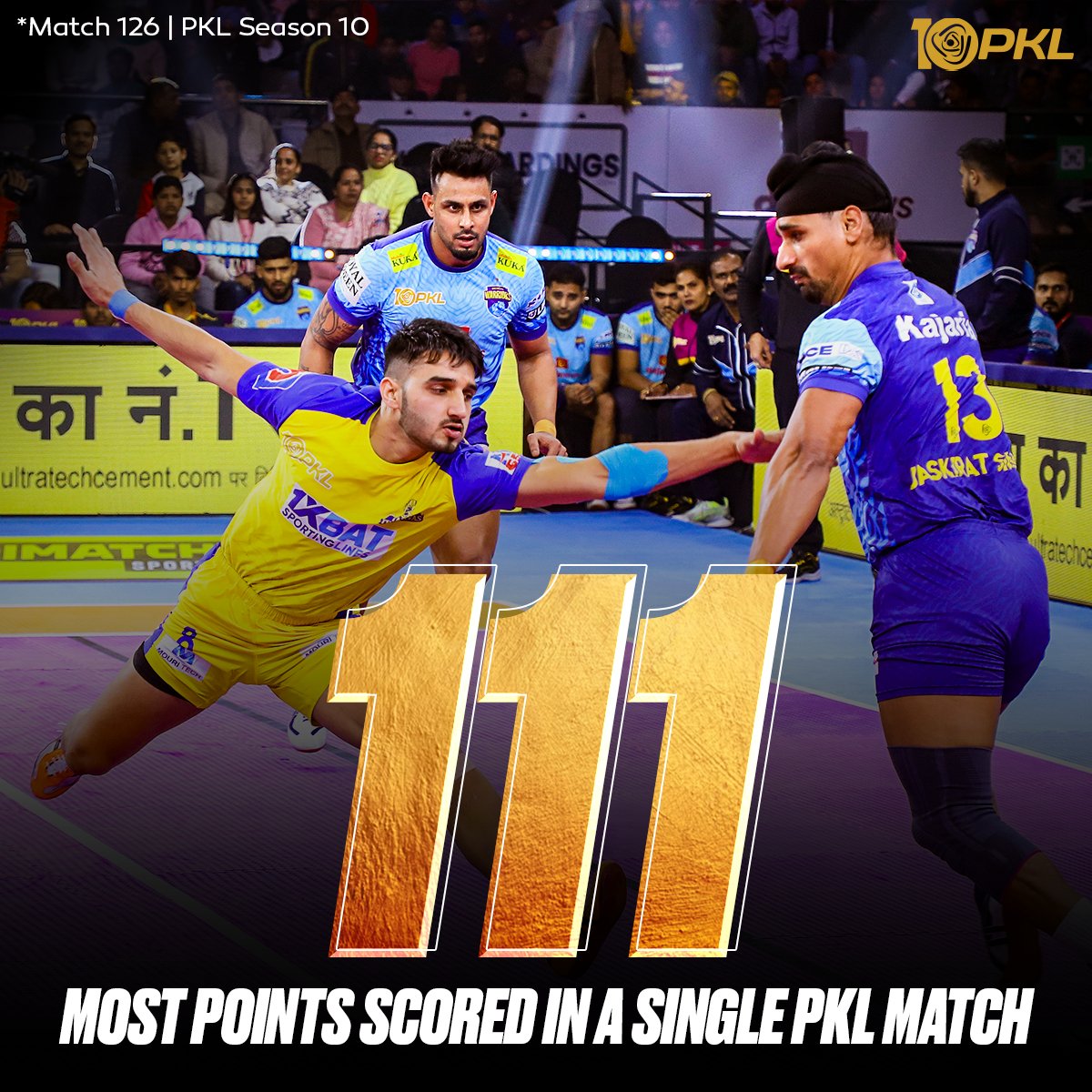 ProKabaddi's tweet photo. Points poured down 🌧️ in Panchkula tonight 👀
#ProKabaddiLeague #ProKabaddi #PKLSeason10 #PKL10 #PKL #HarSaansMeinKabaddi #CHEvBEN #TamilThalaivas #BengalWarriors https://t.co/rfMGWJpyaC