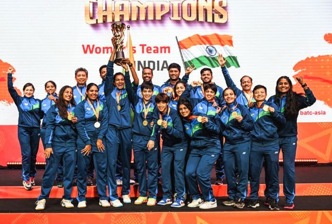 Massive congratulations to the Indian Women's Badminton team for winning their first ever title at the Asian Team Badminton championship! 
#BadmintonIndia