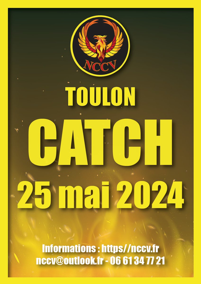 NCCV83's tweet photo. Date à réserver sur vos agendas ! La NCCV revient à @VilleDeToulon le 25 mai ! Plus d'infos à venir ! #catch #catchfr #villedetoulon #toulon #nccv #neocatchclubvar https://t.co/tpZNcLZxgy
