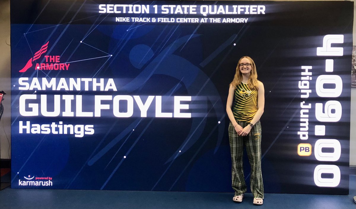 A school record of 4’9” and a 6th place finish for Sammy!