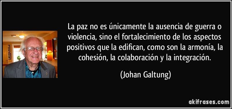 Una gran pérdida. Su aporte a los Estudios de Paz es de gran trascendencia. Nos hará mucha falta. Descanse en poder maestro  #Galtung