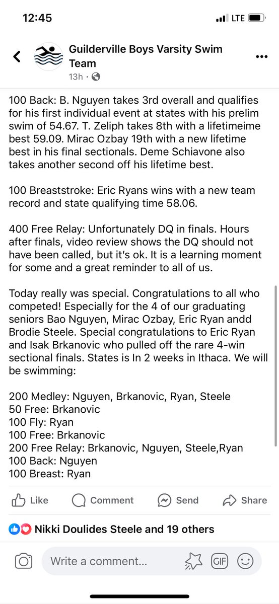 A recap on Guilderville Boys Swimming impressive showing at Sectionals. 🔥 👏 🔥 

<a href="/GuilderlandCSD/">Guilderland Schools</a>