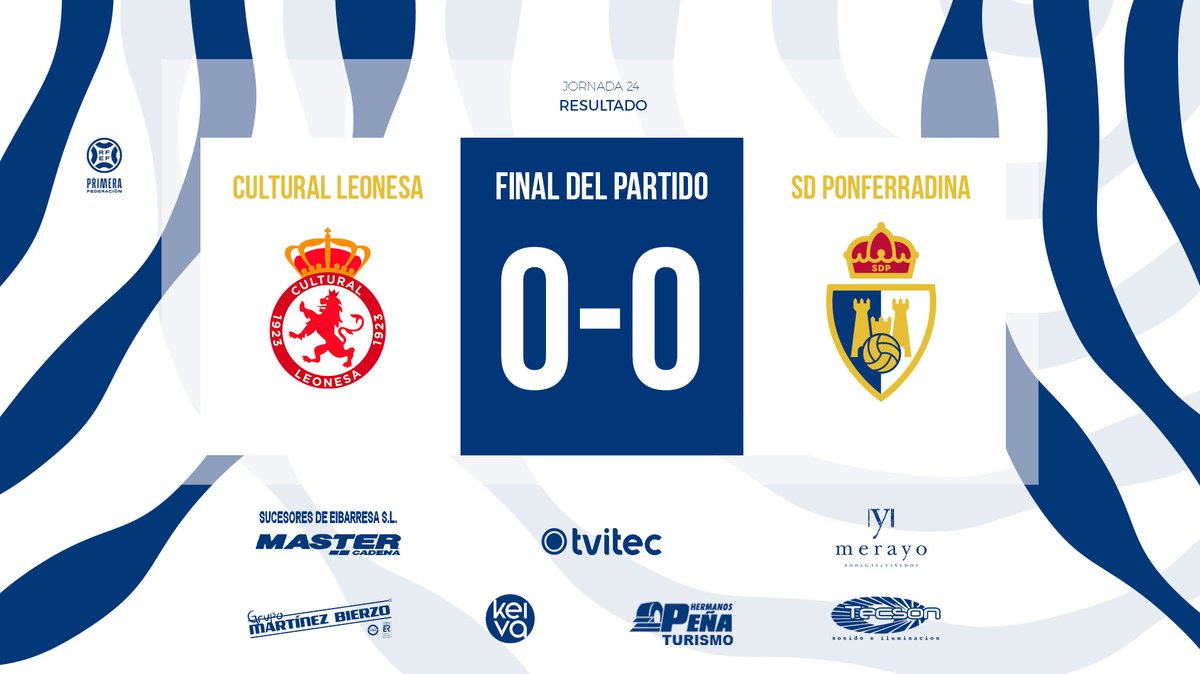 SDP_1922's tweet photo. Final del partido.
#CulturalPonferradina
#SomosDeportiva
#WeAreDeportiva https://t.co/jFuuOKBqzY