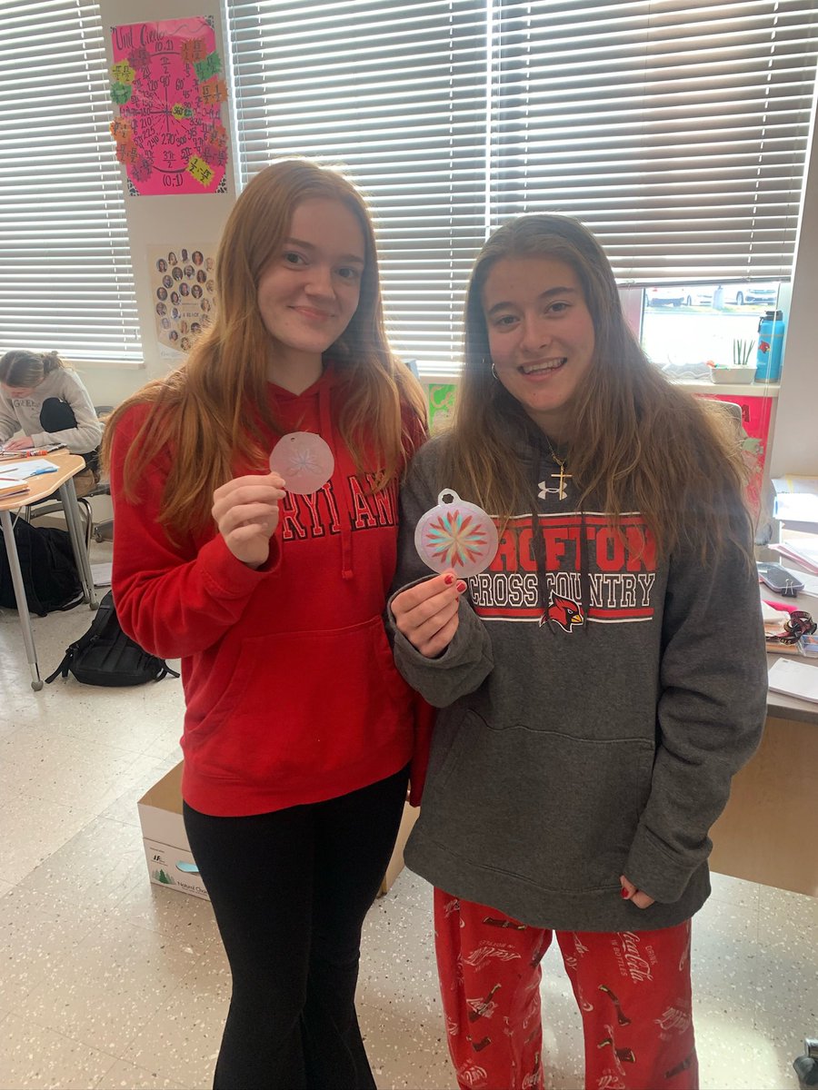 Holy Cross-Curricular Connections, Batman! Our AP Calc students crafted & baked key chains to discover the impact of polar functions! #CardinalCulture #AACPSFamily #BelongGrowSucceed