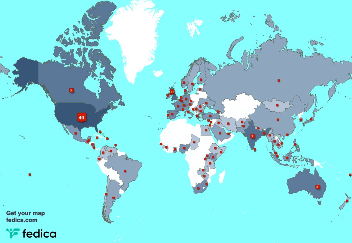 I have 1 new followers from USA, and more last week. See fedica.com/!moramor4us