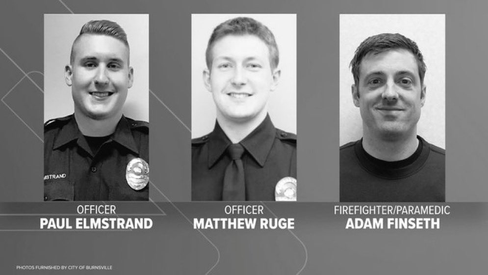 DCSOSheriff's tweet photo. Heartbreaking press conference in Burnsville. Had to turn it off when Gov Walz came on. Can't take listening to him talk about how important LE is when he's done nothing but berate and vilify our MN cops for nearly 4 years now.   Please pray for Burnsville PD and FD! 🖤💙❤️🖤🙏🏻🙏🏻 https://t.co/MXZxbM0tq6