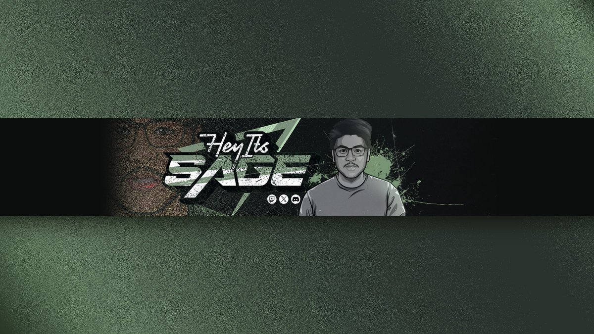 heyitssage_'s tweet photo. A big thank you to @nancyclarkart for these banners!
I had no idea what I wanted and just told them "green" and sent WAY OLDER pictures of me and this is what they sent me.
Pretty sick, right?

BE NICE NOW AND GO FOLLOW AND JUST GIVE THEIR WORK A LOOKIE. That's all. :) https://t.co/W6fDSx8cqG