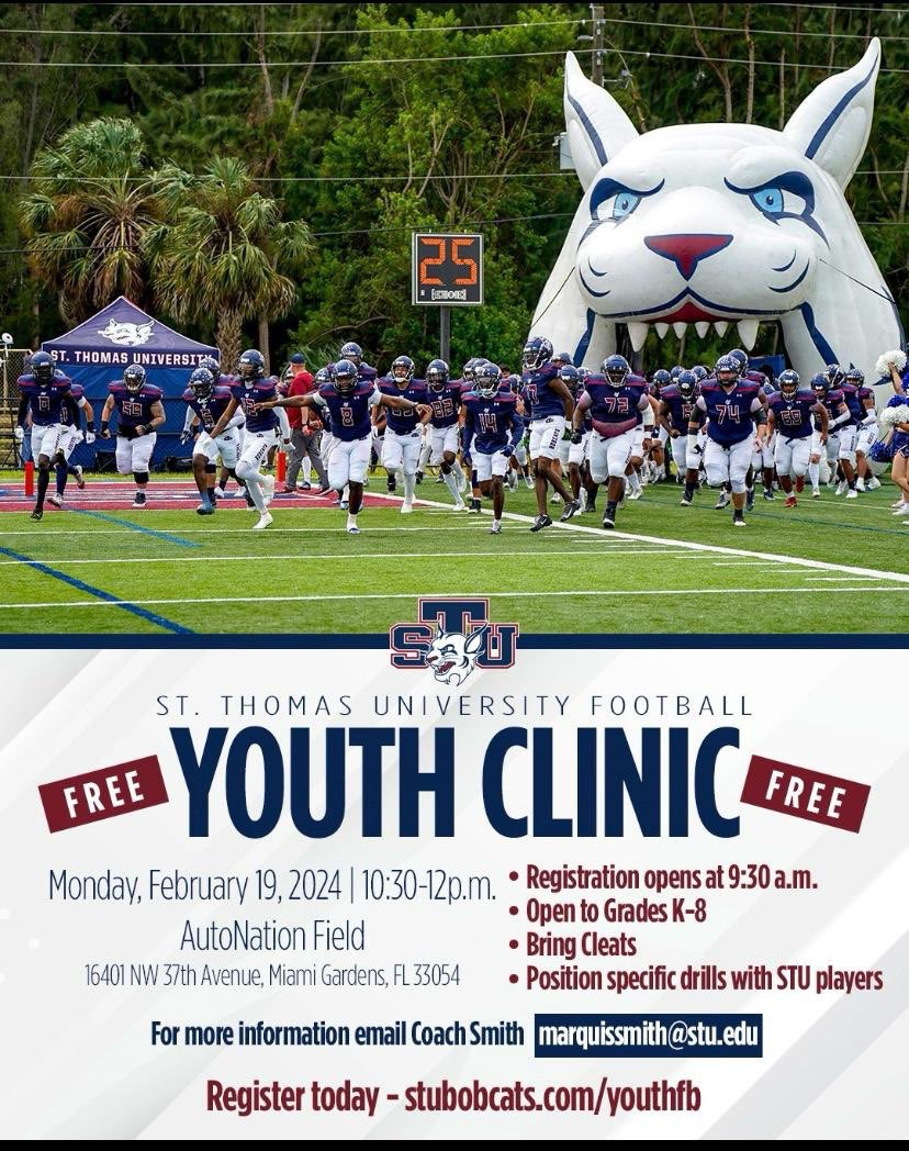 Tomorrow’s the day! Come get some free work with <a href="/STU_Football/">STU Football</a>!
