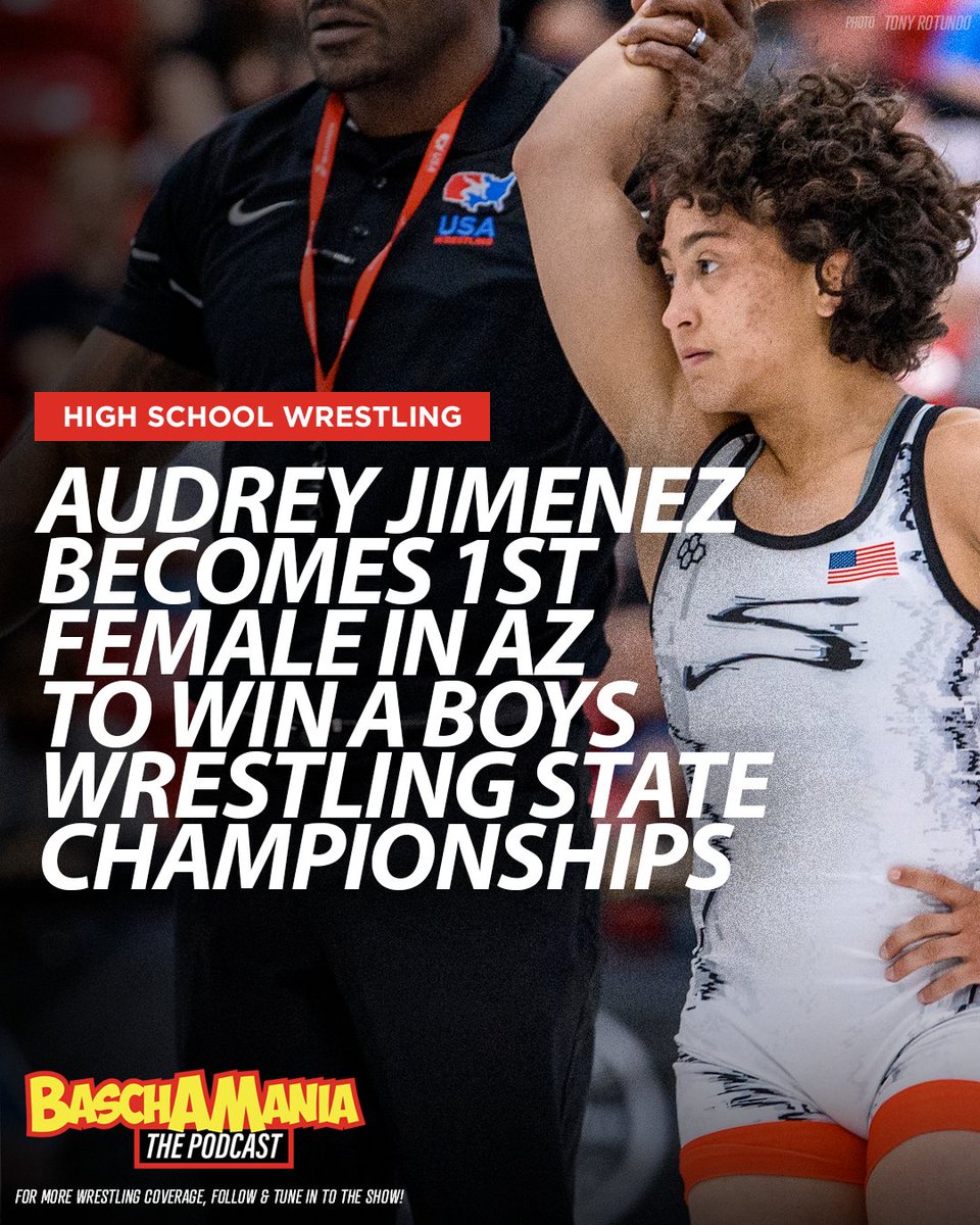 JustinJBasch's tweet image. Meanwhile in Arizona, Audrey Jimenez, becomes the 1st female to win a Boys Wrestling State Championships.

What a story she's writing.
