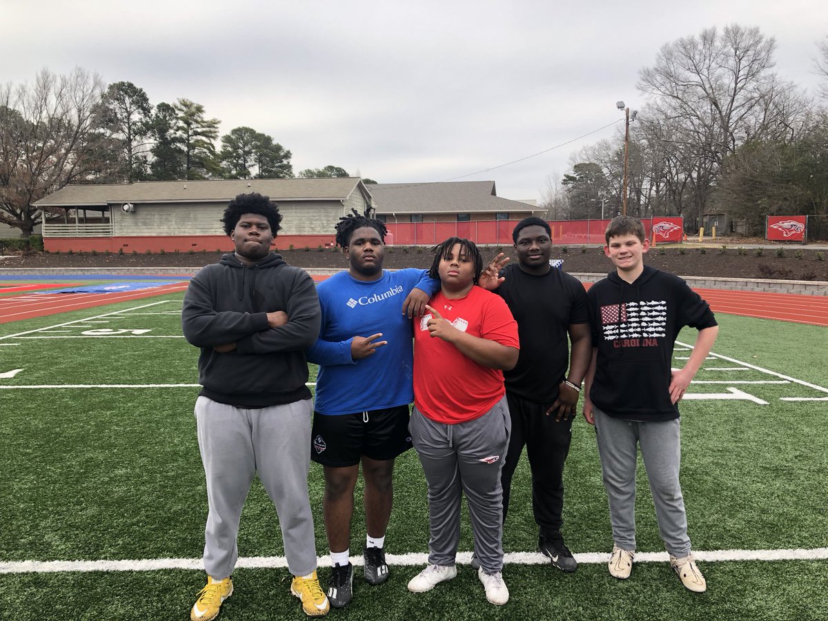 Coach Jeff Barnes (@jeffbarnes52) on Twitter photo Good work today from this group of 5. Able to get good, quality reps to focus on footwork, landmarks, and hip explosion to max out power in the run game. Worked on a little zone scheme today as well.
<a href="/kalub_green/">Demarion-Ka(lub) Green</a>
@_brysonjm <a href="/vicfrmsc/">Victor Oneal</a>
<a href="/jaliyl_jamison/">Jaliyl Jamison</a> <a href="/mnunnery73/">Mike Nunnery</a> Good work today from this group of 5. Able to get good, quality reps to focus on footwork, landmarks, and hip explosion to max out power in the run game. Worked on a little zone scheme today as well.
<a href="/kalub_green/">Demarion-Ka(lub) Green</a>
@_brysonjm <a href="/vicfrmsc/">Victor Oneal</a>
<a href="/jaliyl_jamison/">Jaliyl Jamison</a> <a href="/mnunnery73/">Mike Nunnery</a>