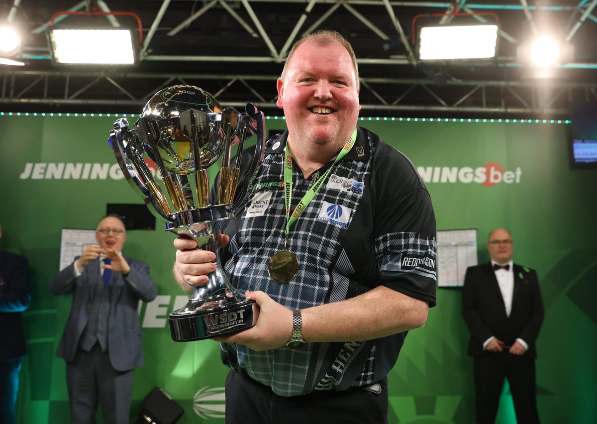SeniorsDarts's tweet photo. Just look at that grin 😁

Trophy time with the new @jenningsbetinfo World Seniors Darts Champion https://t.co/5syF0Vrk9O