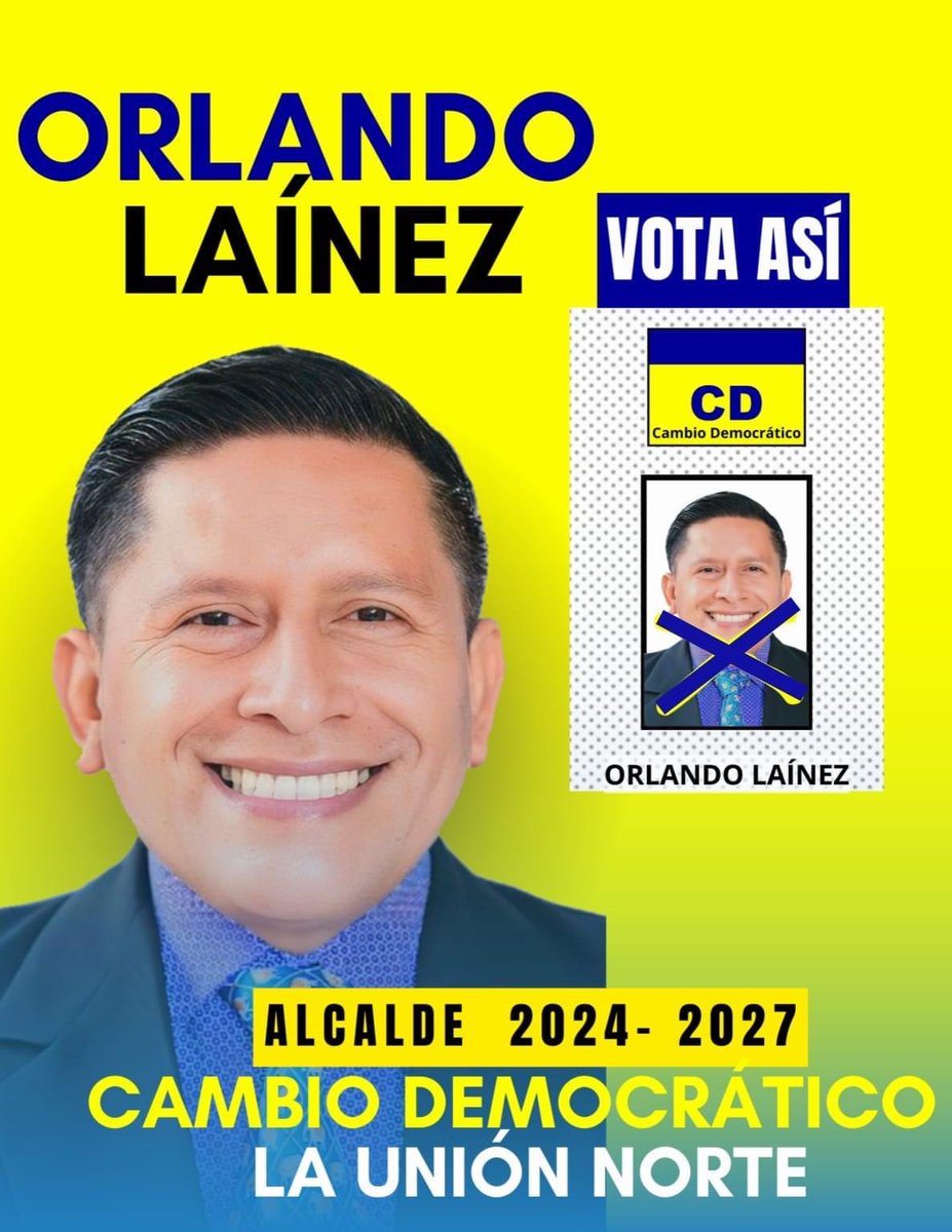 Este 3 de Marzo en La Union Norte, VOTA por CD 

#Elecciones2024Sv