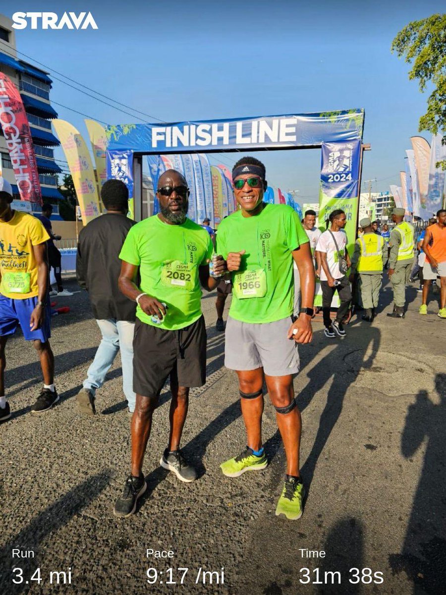 Another worthy cause supported, over $109M collected for charities! A win-win! #Sigma5K #teamJPS #PacersRunning #WeRunJamaica #OneLove #NeverYield