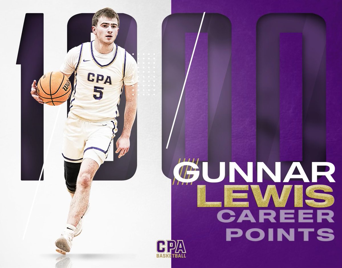 Congratulations Gunnar on joining the 1,000 point club at CPA this week during the Region Tournament.   Great accomplishment for such an outstanding young man on and off the floor!