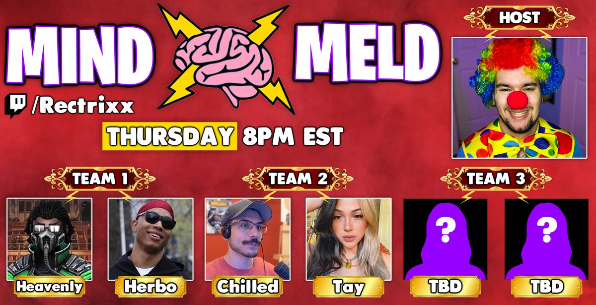 TEAM 2 FOR MY GAME SHOW IS OFFICIALLY ANNOUNCED😳 REMINDER The game show will have tons of Twitch interaction and another giveaway for chat to participate in so make sure you follow my Twitch to see it live🔥 Team 3 - Feb 20th 4pm EST