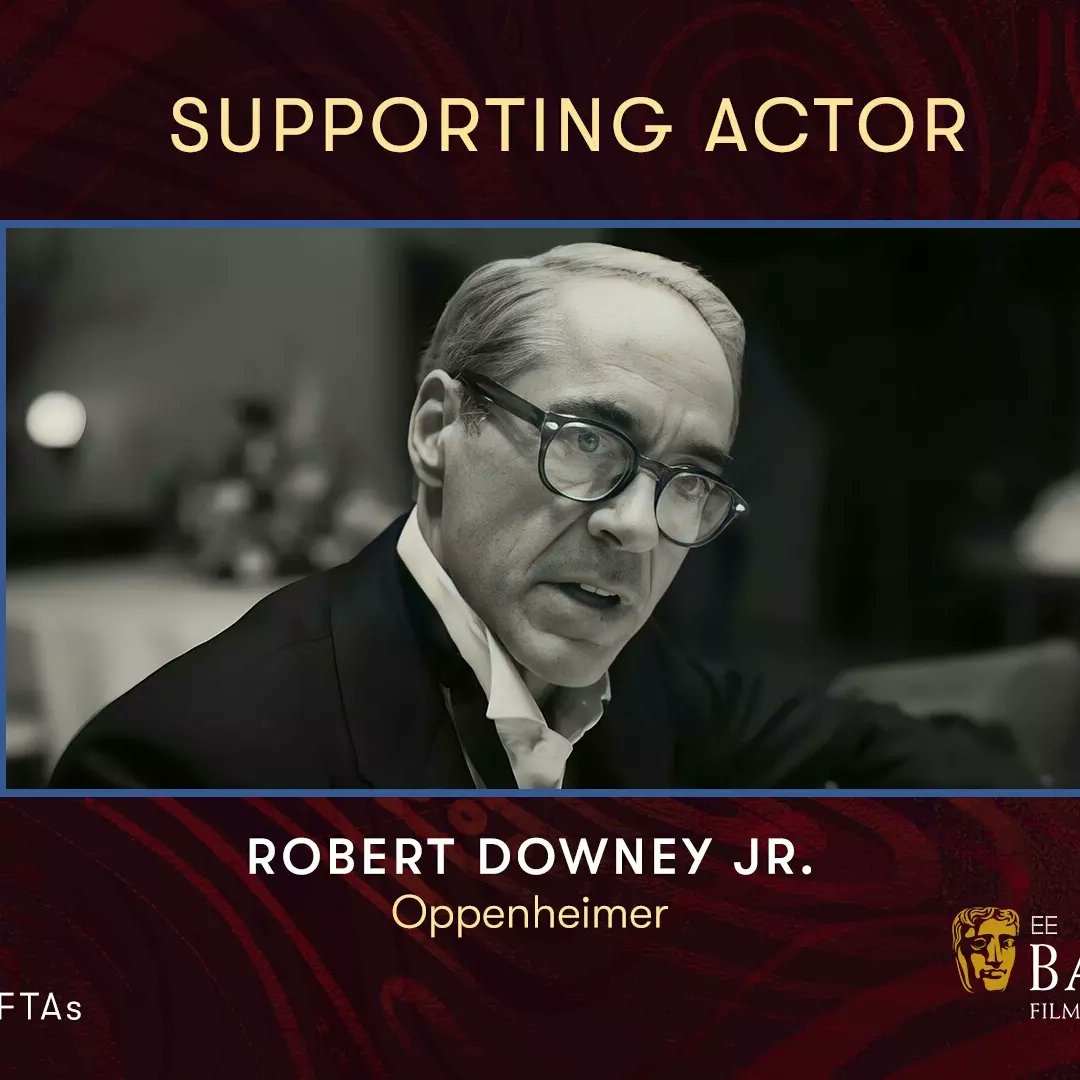 jairovargasf's tweet photo. Ganadores Premios BAFTA 2024:Emma Stone (Pobres Criaturas),Robert Downey Jr  y Cillian Murphy (Oppenheimer),Chistopher Nolan (Director de Oppenheimer) y Mejor pelicula Oppenheimer..@bafta #bafta2024 #gbr #movies #fansmovies 😃🎬🎥🏆🌎. https://t.co/kJOhdLZr3i