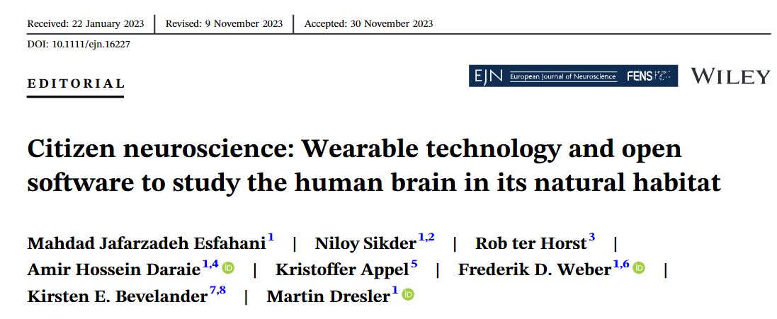 🧠 Delve into citizen neuroscience, unraveling brain mysteries in its natural habitat! Our paper explores sleep &amp; beyond. Intrigued? Dive into discussions on projects, open hardware/software, challenges, opportunities, and future directions in doi.org/10.1111/ejn.16….
