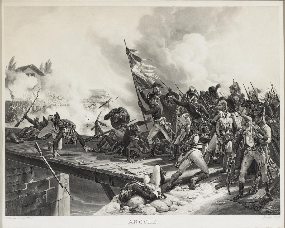 villagrippa's tweet photo. Napoleon at the Battle of Arcole https://t.co/Q1eUsAY4tb