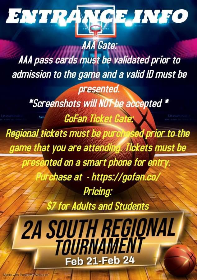 spcsdrattlers's tweet photo. Regional brackets and information. Acorn will be hosting 2A South regionals. No tickets at the gate, you must purchase online. #GoRattlers https://t.co/CPeZV40JuL