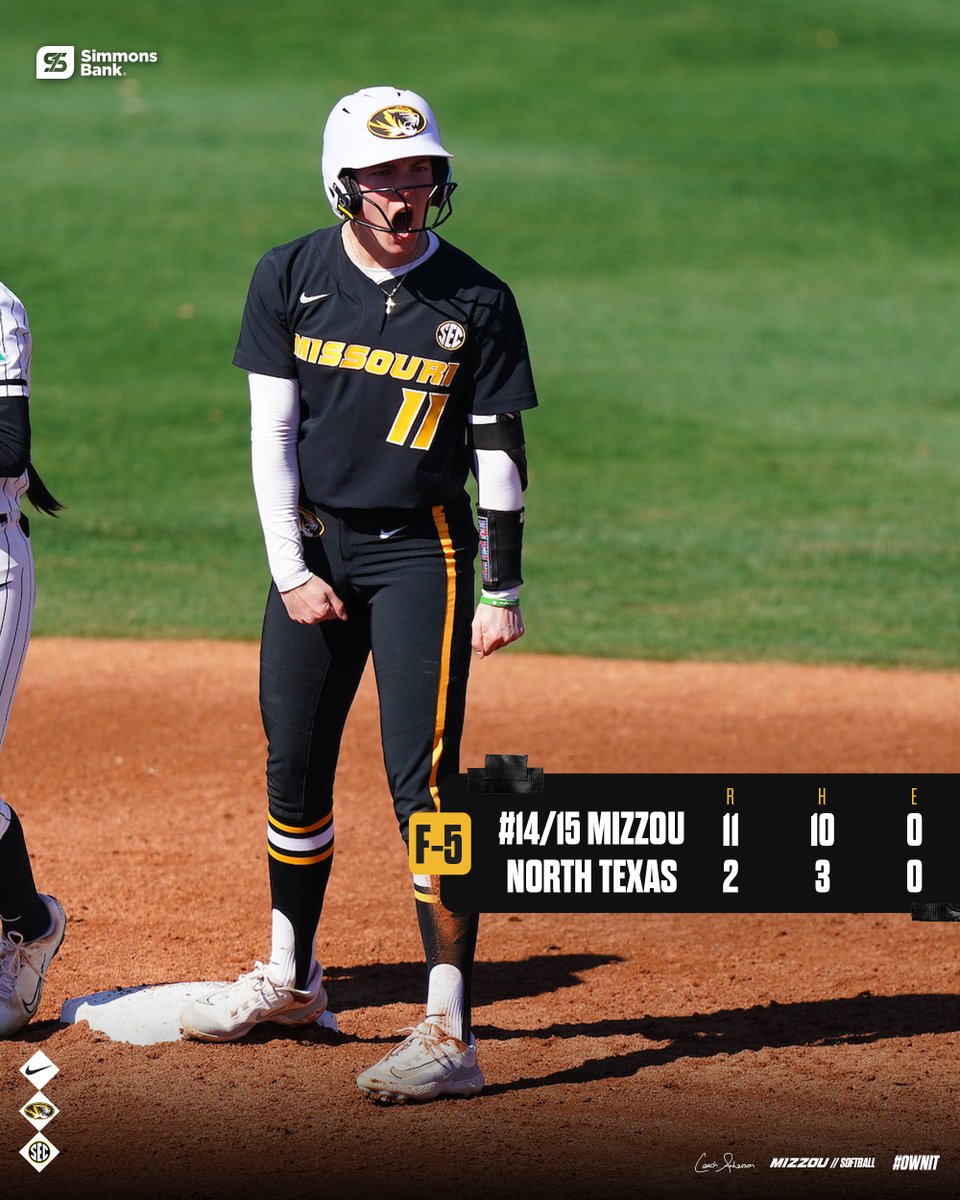 It's a run-rule DUB to cap our stay in Denton!!! #OwnIt #MIZ 🐯🥎