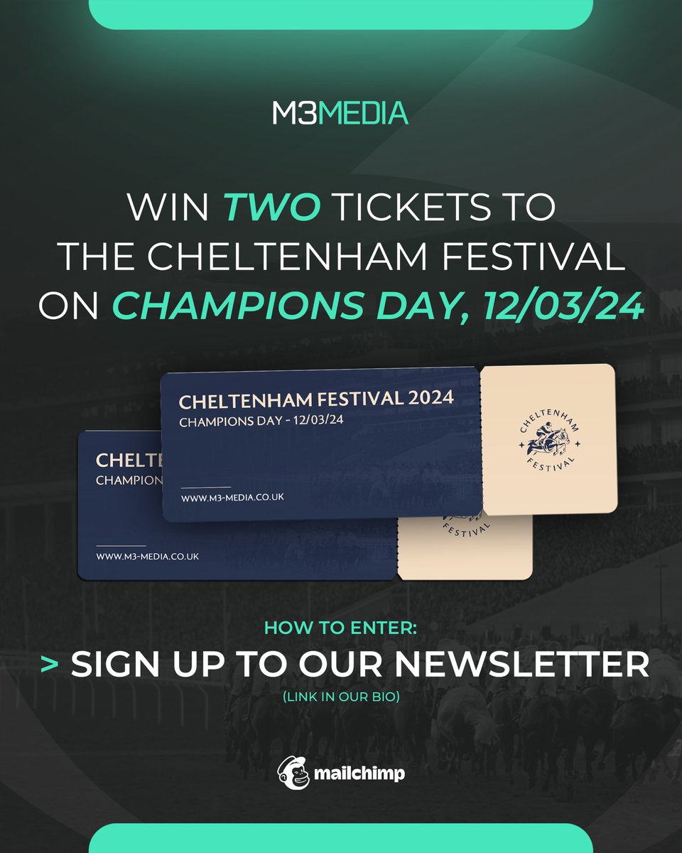 Get the chance to WIN a pair of tickets to the Cheltenham Festival's Champion Day, showcasing The Unibet Champion Hurdle! Enter here: bit.ly/cheltenham-giv…. Act fast, entries close on Sunday 25th February. Winner announced Monday 26th February. Good luck! #CheltenhamFestival