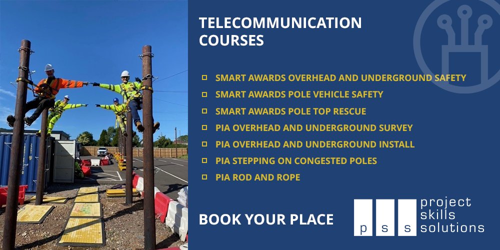 PSS_Training's tweet image. Gain essential telecoms qualifications with Project Skills Solutions! Our Smart Awards courses cover key areas like Overhead &amp;amp; Underground Safety. Available UK-wide with easy online booking. Equip your team today. More info: bit.ly/42RGICd #TelecomsTraining #SmartAwards