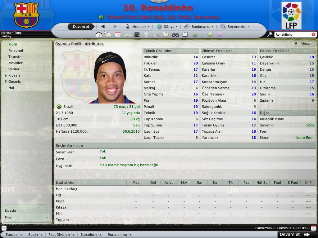mert_twn's tweet image. #FM08
Ronaldinho