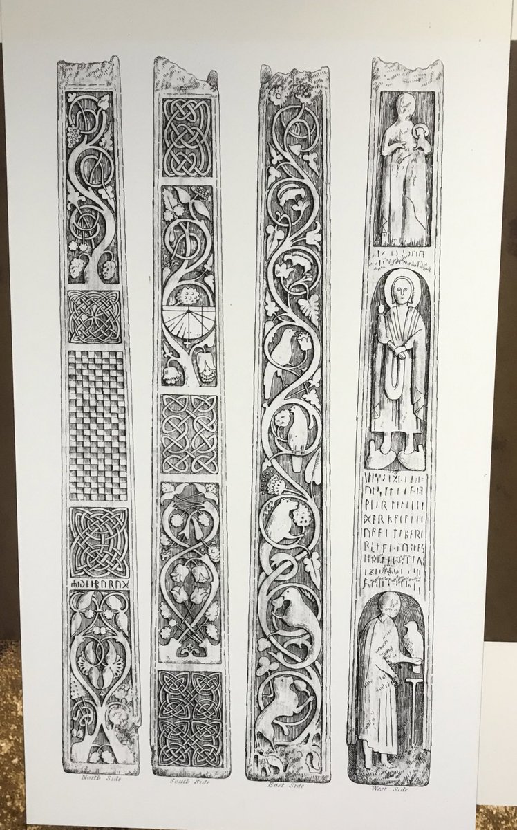 KatesfWriter's tweet photo. The stunning decorated cross at #Bewcastle with Anglo-Saxon inscription that mentions it is dedicated to Aelfrid, son of Oswy. Aelfrid was King of Northumbria AD 685-705. Educated in Ireland for the church, he became king when his brother, Ecgfrith, died.
#StandingStoneSunday https://t.co/lgqfDNaWJ0