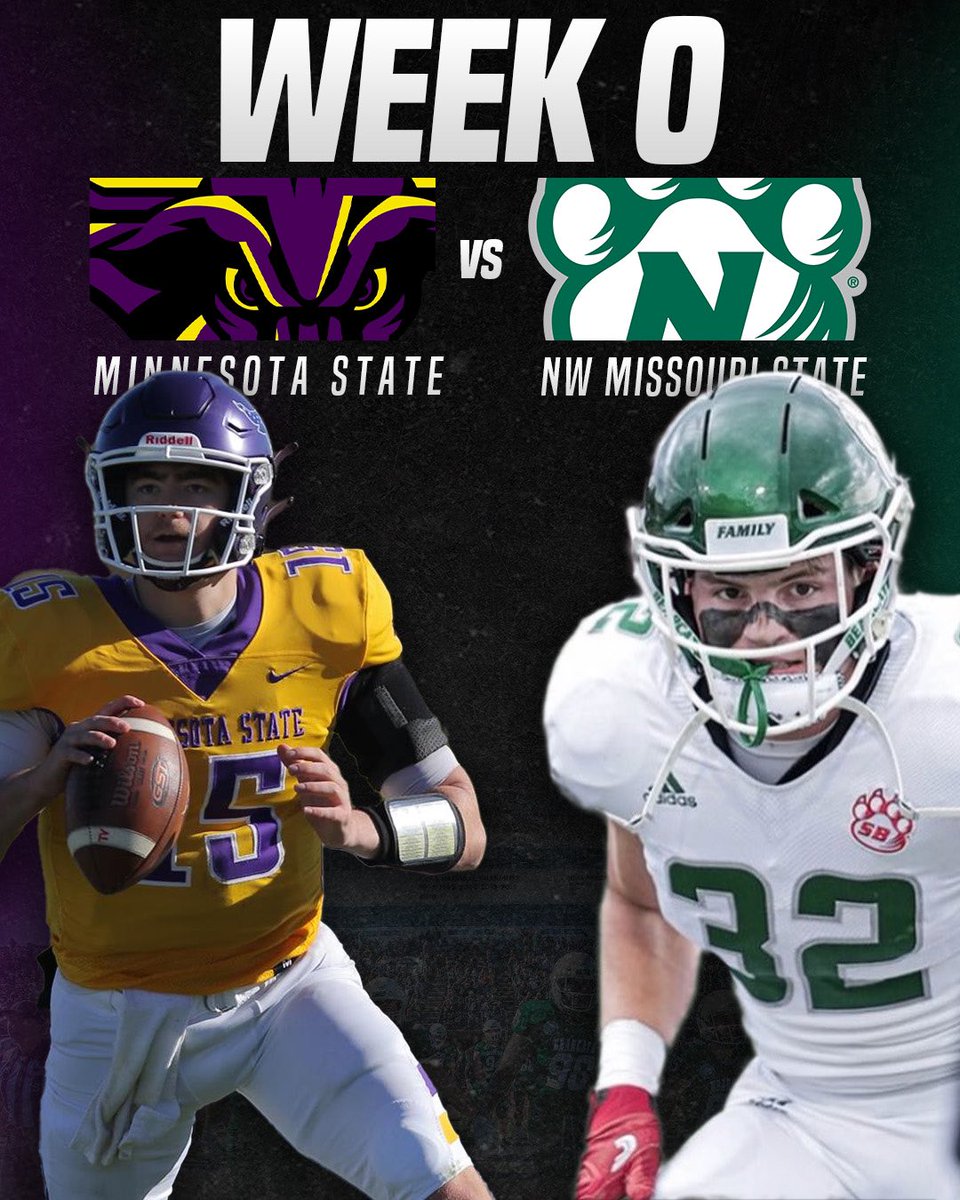 Division 1 Rejects (@d1_rejects) on Twitter photo Who we got in this Week 0️⃣ matchup?
Two of the BEST teams in the nation will square off to start the 2024 season… so <a href="/MinnStFootball/">Minnesota State Football</a> or <a href="/NWBearcat_FB/">Northwest Football</a> 🧐
#D1R | #D2FB Who we got in this Week 0️⃣ matchup?
Two of the BEST teams in the nation will square off to start the 2024 season… so <a href="/MinnStFootball/">Minnesota State Football</a> or <a href="/NWBearcat_FB/">Northwest Football</a> 🧐
#D1R | #D2FB