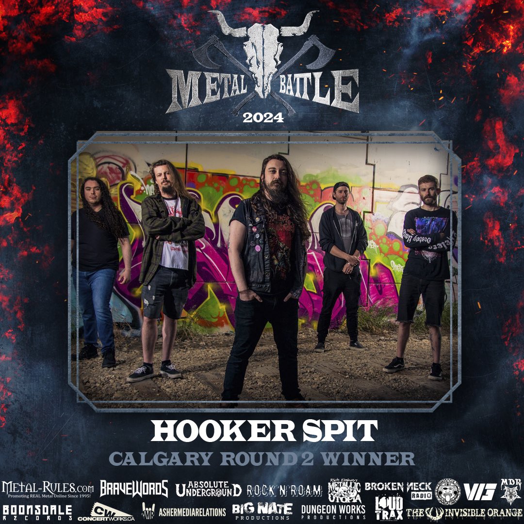 Congrats to <a href="/MetalBattleCAN/">Metal Batttle Canada</a>  Calgary Round 2 winners Hooker Spit! They move on to the Calgary Final on Friday April 12th @DickensYYC.

#yyc #yycmetal #yycmusic #wackenmetalbattlecalgary #wackenmetalbattlecanada #wackenmetalbattle #wackenopenair #dickensyyc #metalsceneyyc