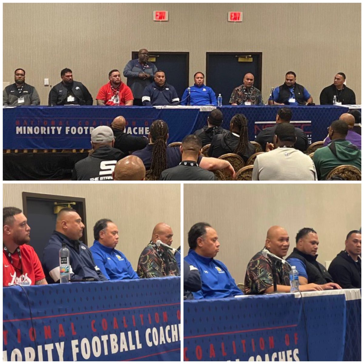 CoachAtuaia's tweet photo. Two years ago, the US Census showed Polynesians representing less than 1% of our nation’s population; however, over 100 Polynesians made active rosters in the NFL this past year — roughly 5% of the league. For coaches though, in both College and the NFL, that percentage is SIGNIFICANTLY lower. 

NFL HOF Troy Polamalu stated, “We’re definitely very represented as players, but there’s also a lot of talented coaches out there, that should be making some bigger noise as far as head coaching opportunities with as much impact as we have in the game.” 

To date, there are 3 Head Coaches of Polynesian bloodlines: @kalanifsitake Kalani SItake (BYU); @CoachTimmyChang Timmy Chang (Hawaii); and @ken_niumatalolo Kenny Niumatalolo (San Jose). Within the professional ranks, my Uso @MiamiDolphins Anthony Weaver, newly named DC for Miami, is the closest to the HC mantle in the NFL.

These past two days, the @NCMFC1 National Coalition of Minority Football Coaches reached down and “pulled-up” Polynesian coaches by inviting us to experience the Coalition’s purpose: to Prepare, Promote, and Produce. Thank you, @RealCoachCarter for facilitating everything for us.

I was invited, along with 7 other Polynesian brothers @TevitaLose @DjTialavea_86 @AnaeCoach @CoachBojay @coachfrankmaile (2 sitting HCs tagged above) to be on a panel answering questions regarding the current issues we face within our profession. I’ll let those who were present at the meeting speak to our collective content’s effectiveness and relevance, but undeniable these past two days was the love, appreciation, and concern the Coalition showed us as first-time attendees. 

I spent 6 seasons at the University of Virginia and found a stark contrast between how Polynesians were viewed by the factions we served while there (this is my personal experience so take it for what it’s worth). On the west coast, Polynesians are considered “Non-White.” On the east coast, Polynesians are considered “Non-Black.” The nuances and intricacies attached to those claims take time to explain which I will gladly do later. Regardless, Polynesian football coaches add value to the collective football landscape and more representation will soon be earned by the lot of us. 

Granted, Race is such an incendiary topic and people avoid meaningful dialogue because they “don’t want that smoke.” I, however, will speak on what I experienced these past two days because I saw Black, White, and Brown also our female coaches — through the spirit of love for football and each other — genuinely work together to become killer at our respective crafts. 

As I stated in our meeting on Friday, I am a lawyer and legally trained; however, I don’t use logic to formulate strategy—I use my heart and feel my way through situations. Even before @TerpsFootball Mike Locksley started the conference, you could feel the love and comradery in the air—different from all the other coaches conferences I’ve been to in the past, Coach Locksley’s introductory welcome was icing on the cake. 

John Bunyan (an English preacher) said, “You have not lived today until you have done something for someone who can never repay you.” The National Coalition for Minority Football Coaches absolutely “lived” these past two days within us Polynesian football coaches who attended the conference. Hence, with all the gratitude I can muster, I say “Fa’afetai tele lava” from all of us first time attendees. As Frank said, “We are a bunch of small islands in the South Pacific. If you aren’t looking carefully, you’ll miss us on a map.” Therefore, we’re back to keepin’ our heads down, putting our shoulders to the boulder, and pushing with all our might, knowing our value is seen. Thanks @NCMFC1 for seeing us. 

Onward and upwards. Safe travels to one and all who attended the conference. 

Mark Atuaia🤟🏾