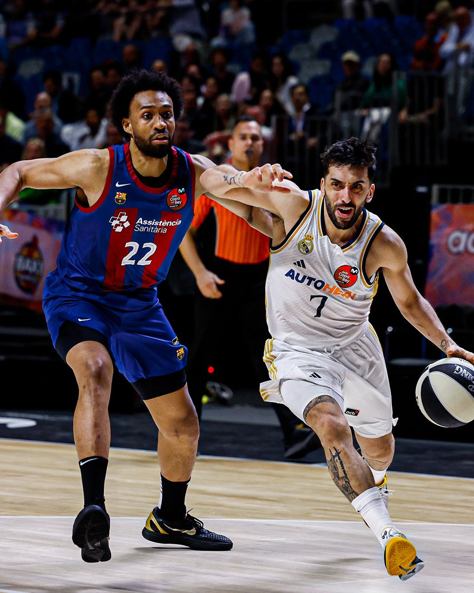 BasquetArg7's tweet photo. REAL MADRID CAMPEÓN DE LA COPA DEL REY 2024 🏆👑

Derrotó al Barcelona 96-85 en la final
 
Facu Campazzo fue el MVP de la competición🔥

📊🇦🇷
Campazzo:
18 pts
1 reb
6 asist
3 rec
En 32:20 min

Deck🐢:
13 pts
3 reb
1 asist
En 29 min

Laprovittola:
6 pts
2 reb
4 asist
En 24:25 min https://t.co/t5t6zl8j4v