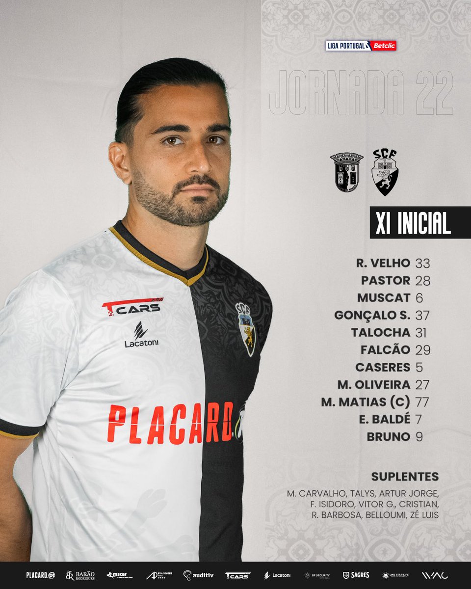 Estes são os nossos 1️⃣1️⃣ “Leões de Faro” que vão iniciar a partida🦁 

⏳20h30 🎥 Sport Tv 1

#SCBSCF #LigaPortugalBetclic #SóOsDurosVencem