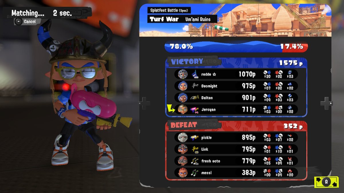 Jercyan's tweet photo. hey, #TeamSunday Sorry, not sorry! Every team for themselves #Splatfest #Splatoon3 #NintendoSwitch https://t.co/jO4oMbxc43