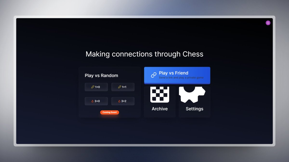 Hey there! 👋 

Today, I focused on redesigning the home screen of the Chess App ♟️

What are your thoughts? I'm facing some challenges and not entirely convinced with the "Archive" and "Settings" cards🤔 

#buildinpublic #buildinginpublic #ui #design