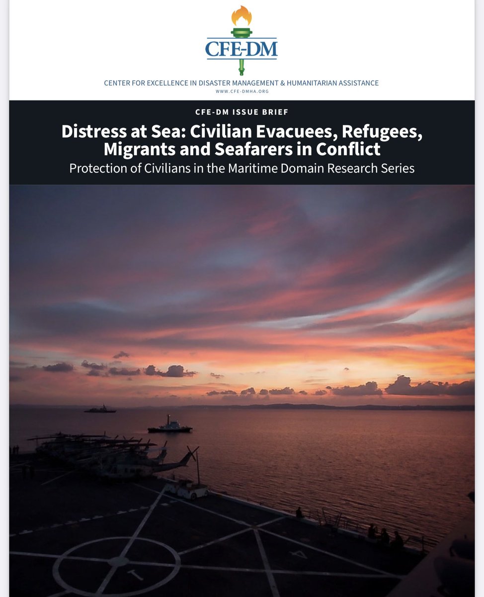 McAvoyJenny's tweet photo. 1/2 Let’s get ahead of problem. Effective #protection of #civilians in the #maritime domain = forecasting and planning ahead for civilians in distress at sea. #PoC @ralphforce1 @cfedmha  https://t.co/4zcSu3mG7M https://t.co/DgloTVHIVg