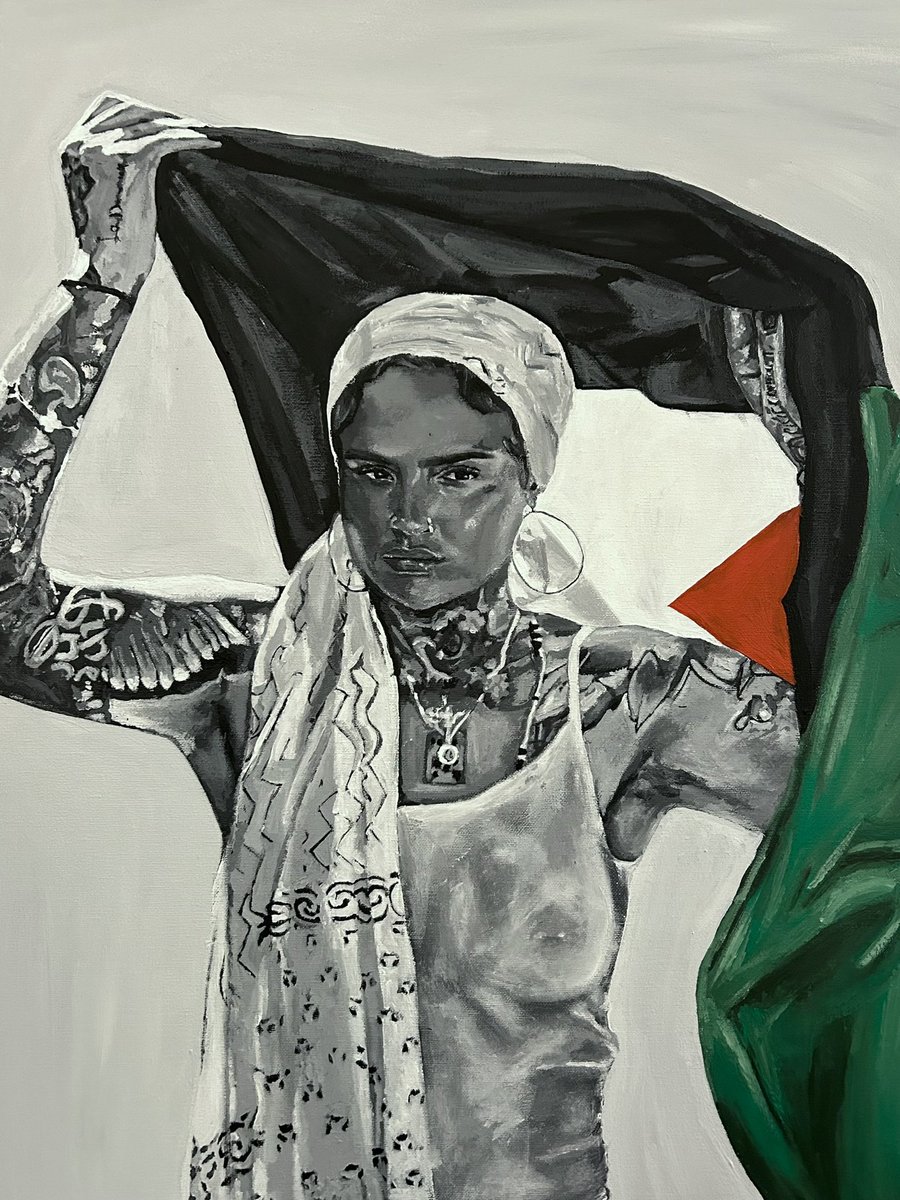 lilyjasminerene's tweet photo. Free Palestine: a call for peace
50x70cm 
acrylic on canvas
@Kehlani https://t.co/tCS0yKu0qN