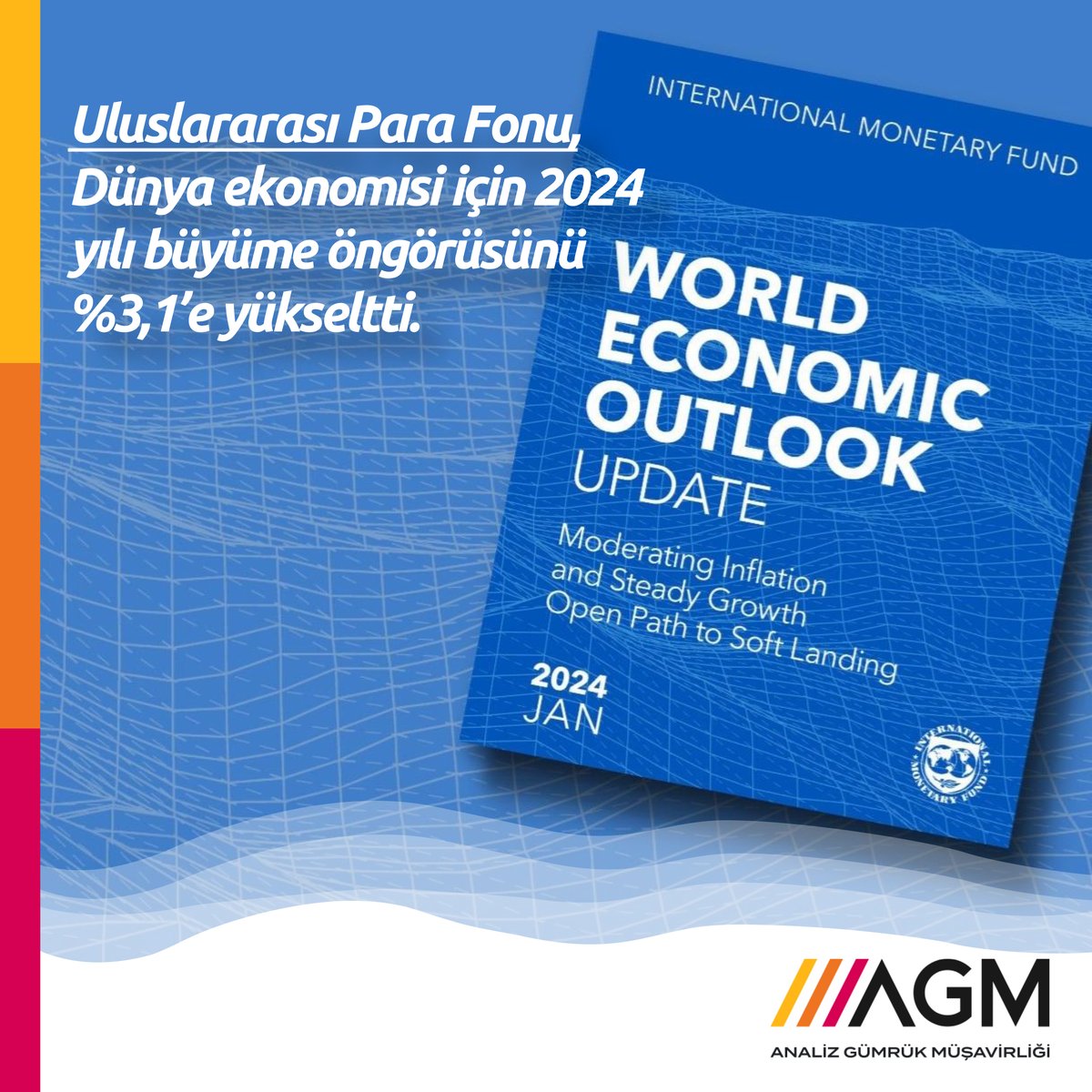 Uluslararası Para Fonu, Dünya ekonomisi için 2024 yılı büyüme öngörüsünü %3,1'e yükseltti.
.
imf.org/en/Publication…
.
#ekonomi #büyüme #dünyaekonomisi #uluslararasıparafonu #economicoutlook