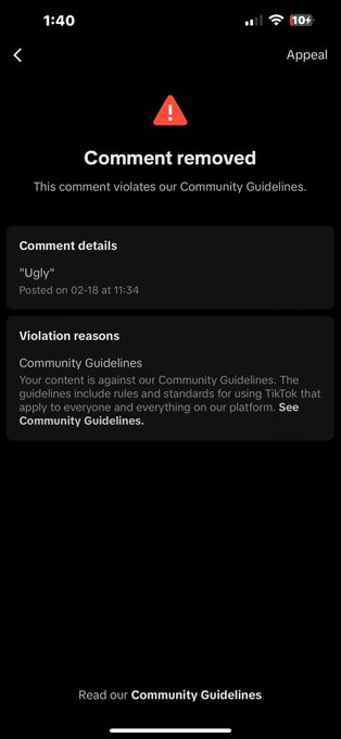 I called the Trump sneakers ugly lol 😂 and they reported my comment https://t.co/3bgGhpHzh9