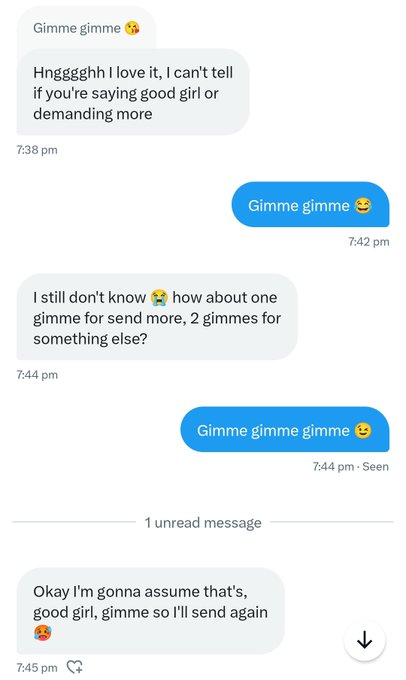 I don't even need my words to drain you of triple digits.  I want it all, and I deserve everything Gimme