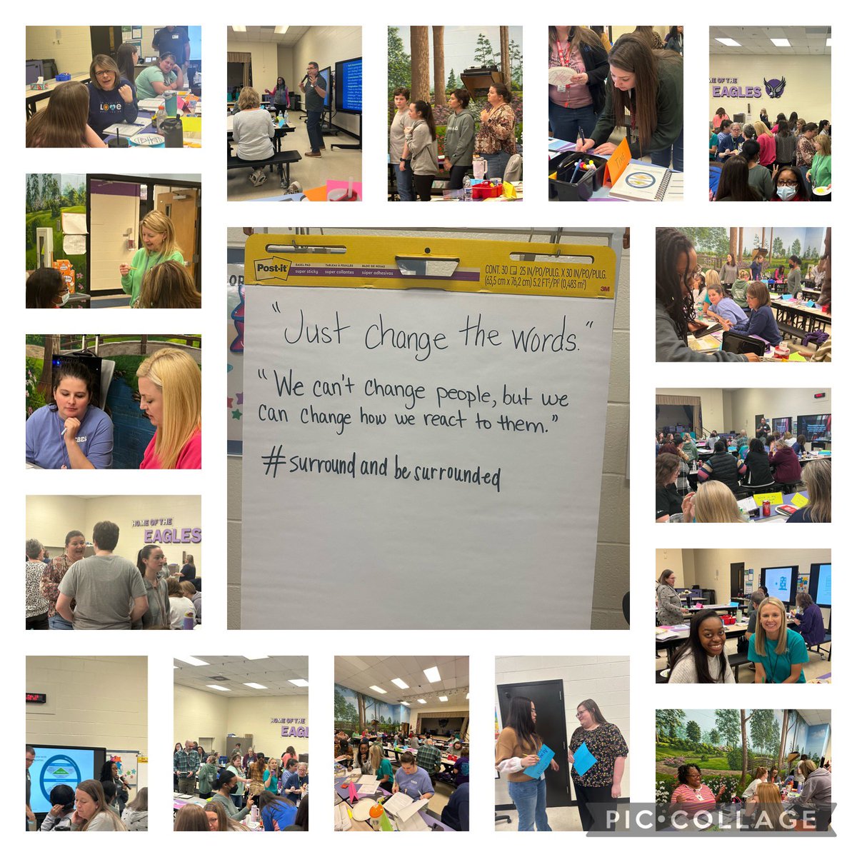 Our Eagle Staff engaged in pd about the first three of the 7 Habits for <a href="/TheLeaderinMe/">The Leader in Me</a> - beginning with ourselves -