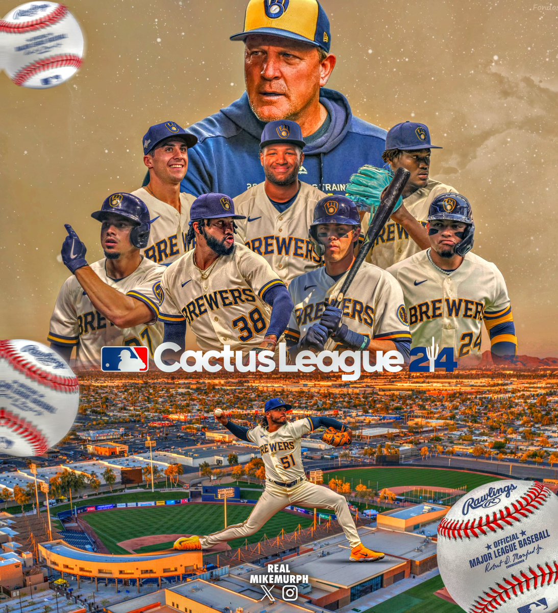 My official 2024 Cactus League Poster🔥🌵 @Brewers x @MLB #ThisIsMyCrew