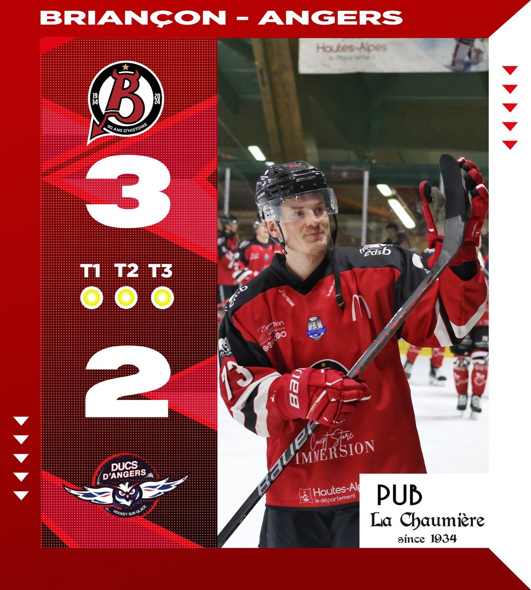 DiablesRouges05's tweet photo. 60' | #BRIANG 3️⃣-2️⃣
UNE DE PLUS ✅️✅️✅️✅️
Dans une patinoire René Froger en feu et avec un effectif amoindri par les blessures, les Diables Rouges créent l'exploit et font tomber une nouvelle écurie du top 6 avec cette victoire face aux @DucsdAngers ! 🤯
#LetsGoDR https://t.co/AKTUlxnt3g