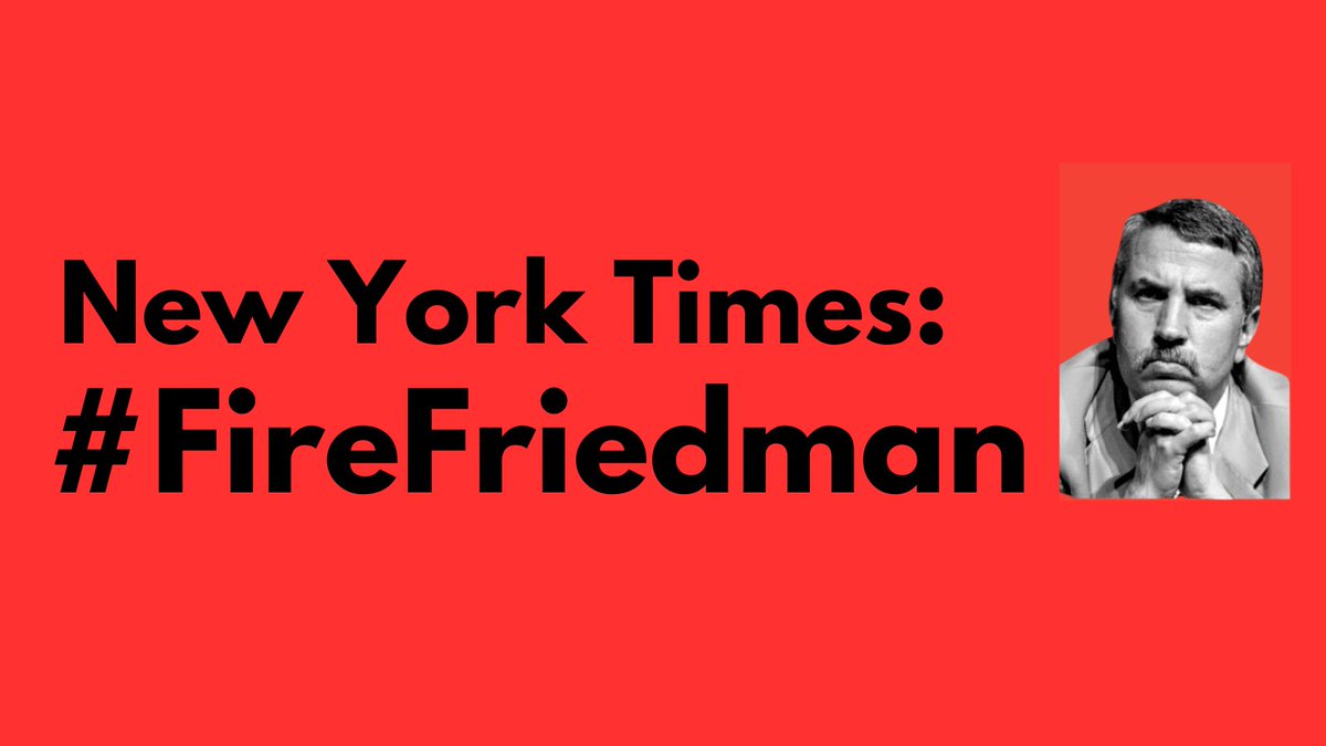 SunjeevBery's tweet photo. Over 5,000 people want the @nytimes to fire @tomfriedman after he compared Middle Eastern countries to insects.

Please consider joining us 🙏

#FireFriedman 

https://t.co/nvdzUEhN1V https://t.co/g8wEkejeSM